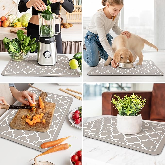 WISELIFE Dish Drying Mat Super Absorbent Drying Mat Large Dish Drying Mats - Image 6