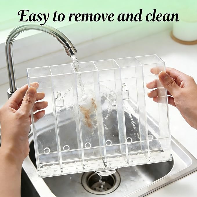 10''Acrylic Straw Holder for Cabinet Door - Image 3
