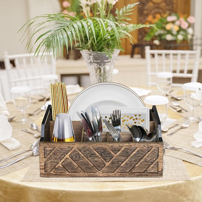 Ukonvi Flatware Organizers Paper Plate Dispenser - Image 9