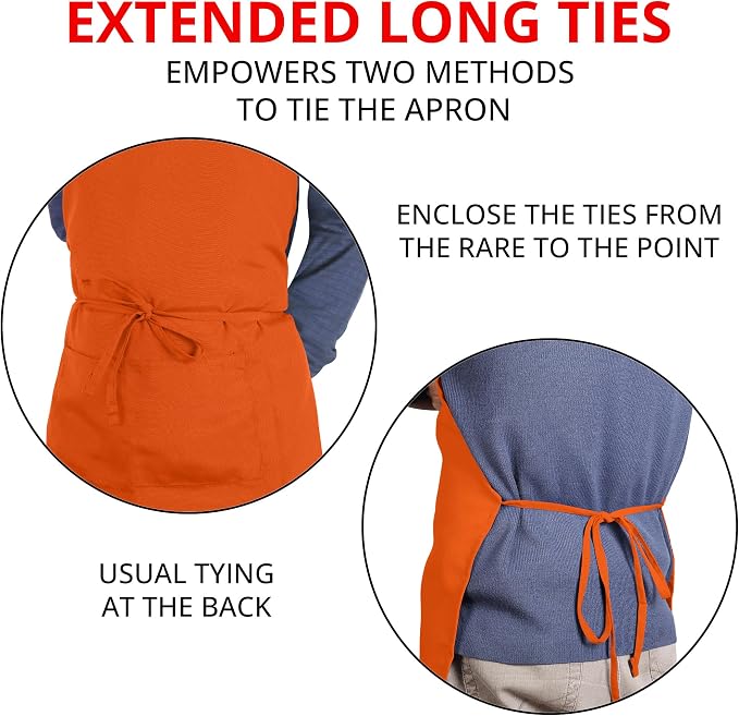 Utopia Kitchen 10 Pack Bib Apron Adjustable - Image 6