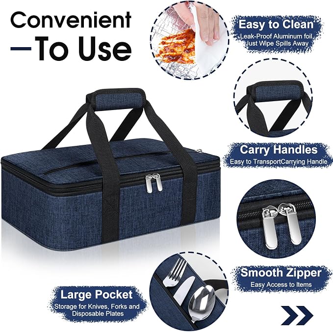 Insulated Casserole Carrier, Portable Casserole Carrier - Image 3