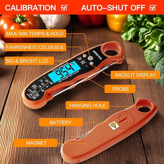 KULUNER TP-01 Waterproof Digital Instant Read Meat Thermometer - Image 4