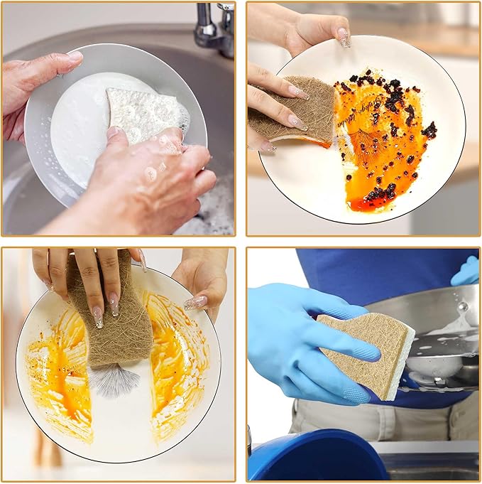 Natural Kitchen Sponges, Biodegradable & Compostable | Non-Scratch Cellulose - Image 5