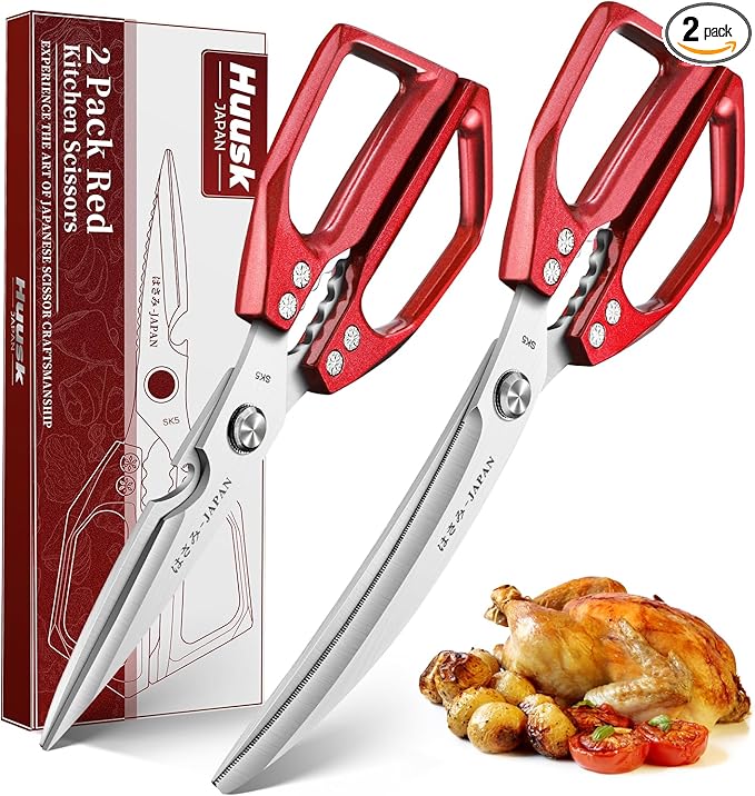 HUUSK Kitchen Scissors Set Red by HuuskKnife