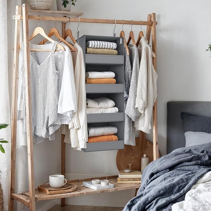 GRANNY SAYS 4-Shelf Hanging Organizer, Closet Hanging Shelves, Closet Hanging - Image 8