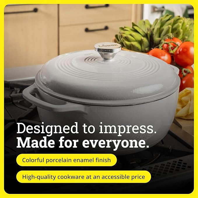 Lodge Essential Enamel Cast Iron Dutch Oven - Image 6