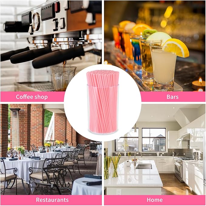 500 Pcs Pink Coffee Stir Sticks Set Coffee Stirrers Holder Acrylic Stir Stick - Image 4