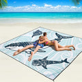 WIWIGO Beach Blanket Waterproof Sandproof Beach Mat 79" X 83"/10'x9'for 2-8 by WIWIGO