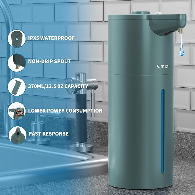 Aunmaon Automatic Soap Dispenser Touchless, Kitchen & Bathroom, Hands-Free - Image 5