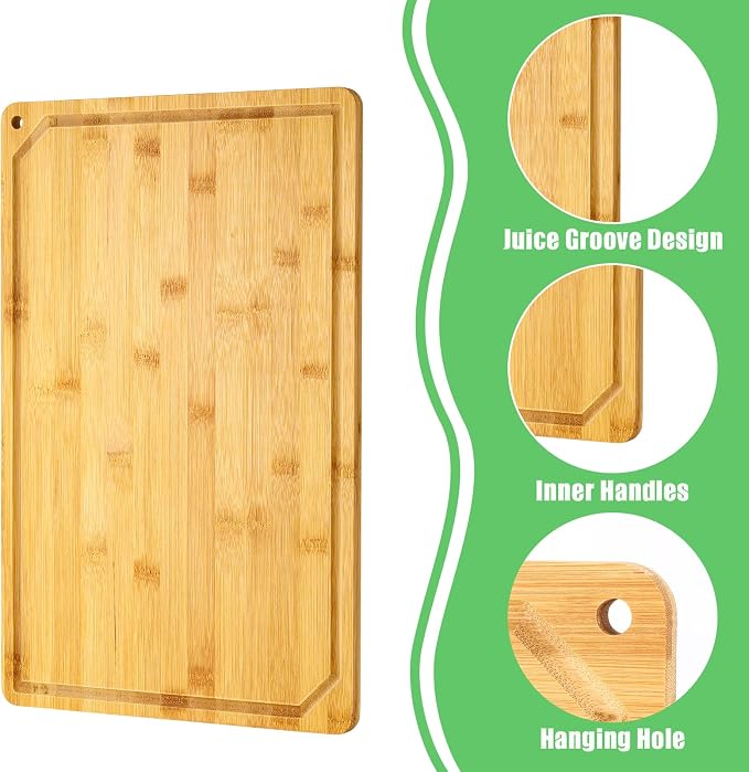 Eaasty 12 Set Extra Large Plain Cutting Board Bulk Heavy Duty Wood Cutting - Image 3