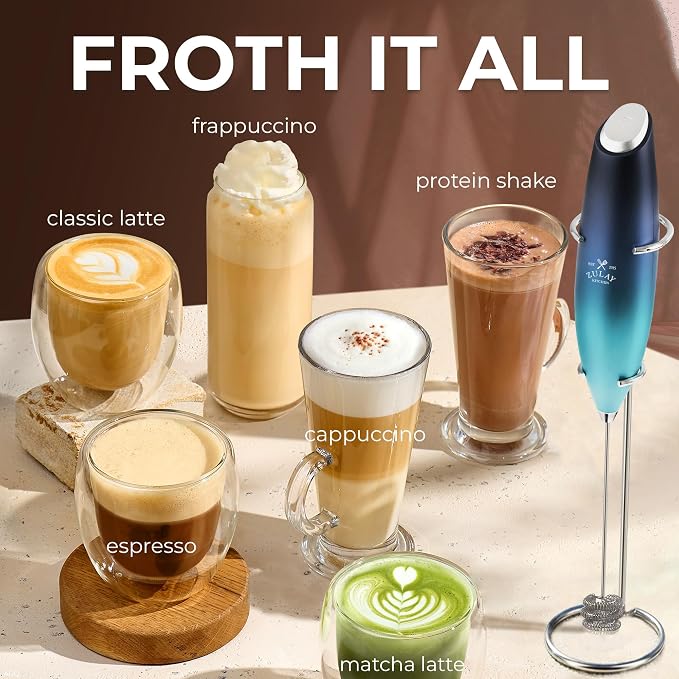 Zulay Kitchen Patented Tornado Triple Whisk Milk Frother - Image 5