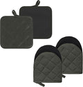 Oven Mitts and Pot Holders Set, Heat Resistant Silicone Kitchen Mini Oven by GOLDMEET