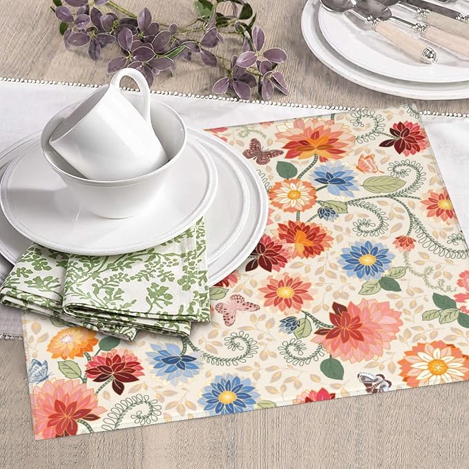 Mandala Flowers Dish Drying Mat 16x18 Inch, Microfiber Absorbent Fast Dry Mat - Image 7