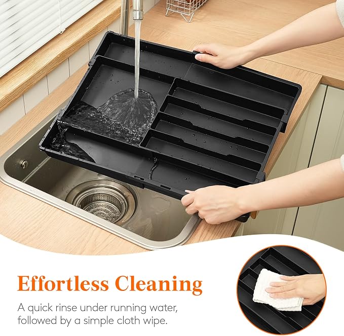 Lifewit Silverware Drawer Organizer, Expandable Utensil Tray - Image 9