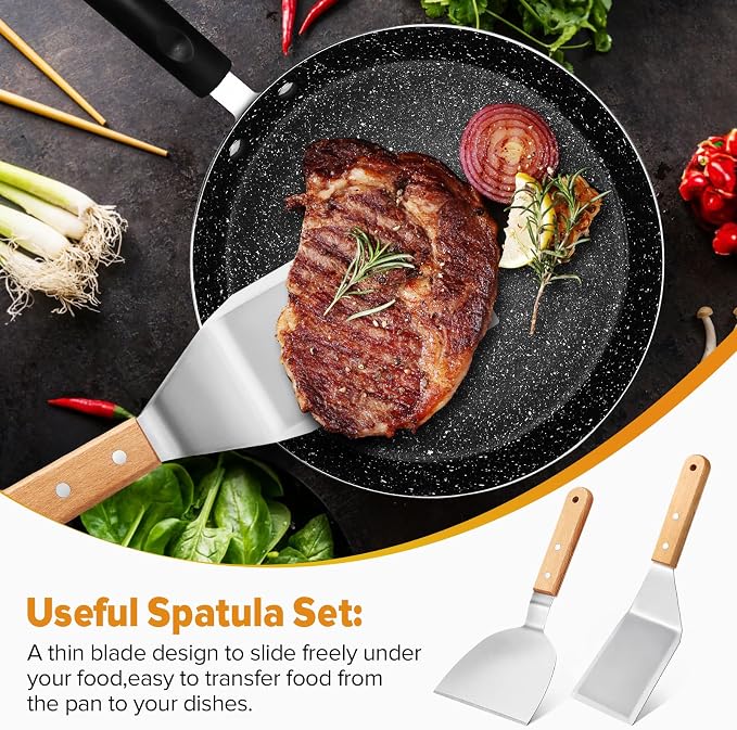 Metal Spatula Set, Fish Griddle Spatulas, Stainless Steel Spatula Turner - Image 2