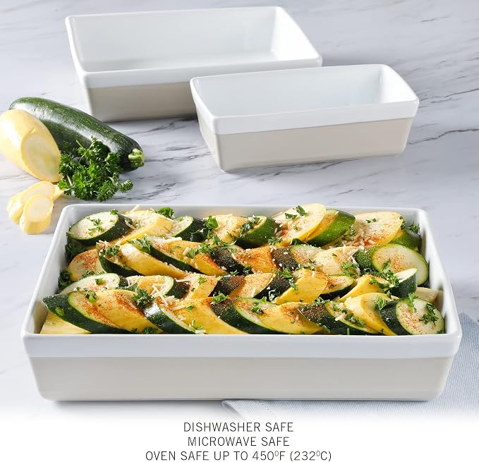 MARTHA STEWART 3-Piece Oven to Table Stoneware Bakeware Set – Baking Dish & - Image 6