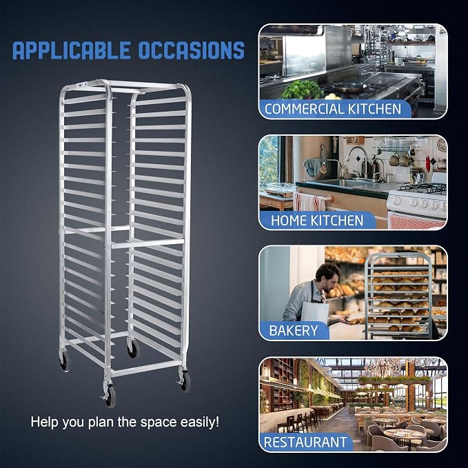 Profeeshaw Bun Pan Bakery Rack 20 Tier - Image 7