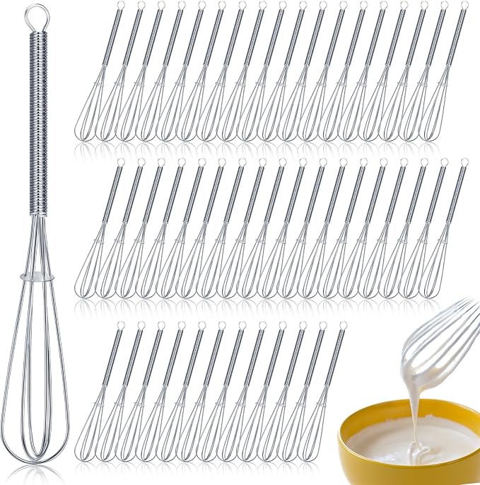 Baderke 50 Pcs Mini Whisk Bulk Small Whisks by Baderke