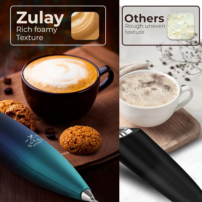 Zulay Kitchen Patented Tornado Triple Whisk Milk Frother - Image 6