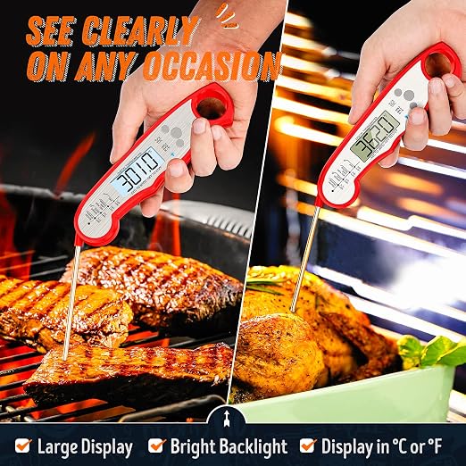Digital Meat Thermometer, Waterproof Instant Read Food Thermometer - Image 3