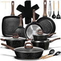 EWFEN 25 Pcs Pots and Pans Set, Nonstick Ceramic Cookware Sets, Healthy by EWFEN