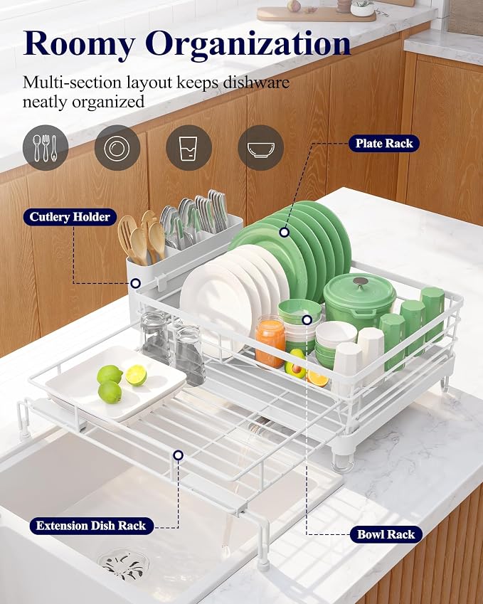 Kitsure Extendable Dish Drying Rack - Image 2