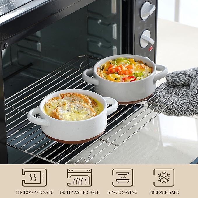 MALACASA Mini Cocotte Set - 12 OZ Small Casserole Dishes - Image 4