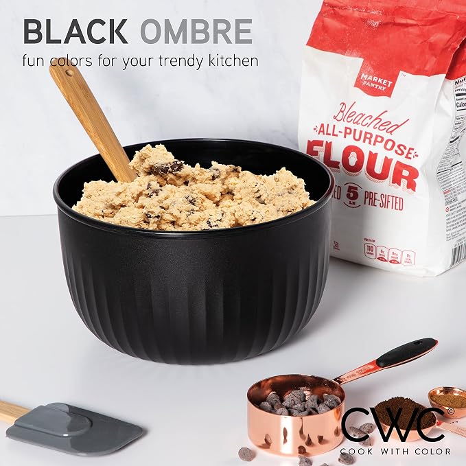 COOK WITH COLOR Prep Bowls with Lids- Wide and Deep Nesting Plastic Small - Image 3