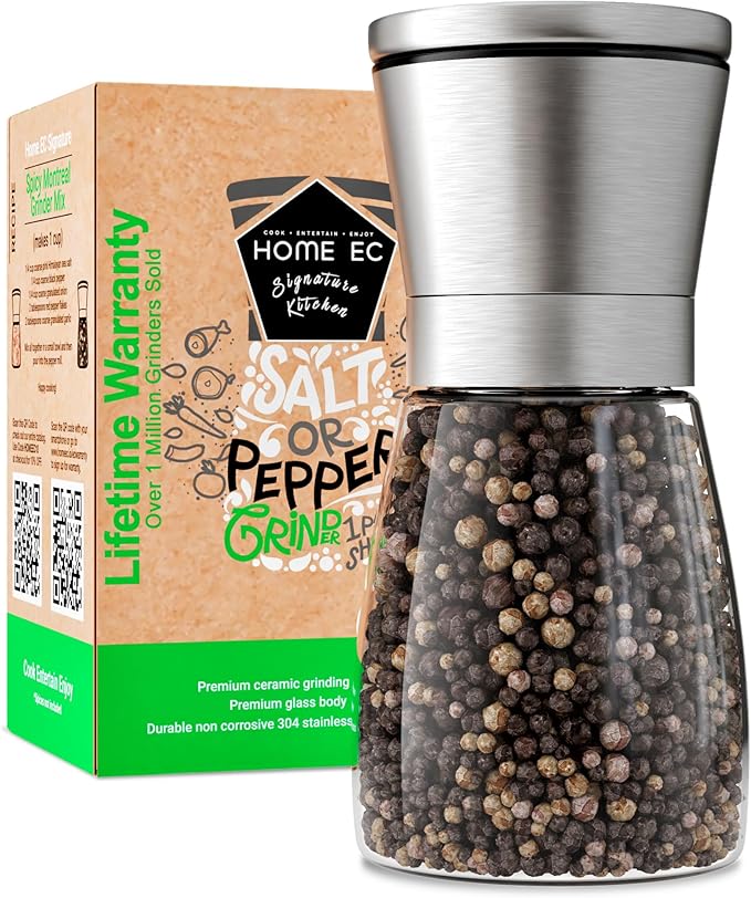 HOME EC Original Stainless Steel Salt or Pepper Grinder 1pk by HOMEEC