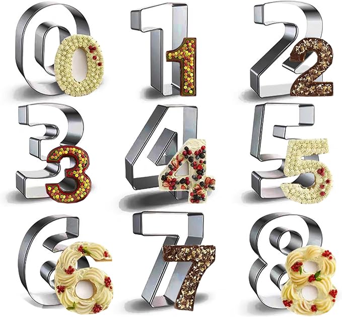Number Cookie Cutter Tool Set, Birthday Party Decorations by Unknown