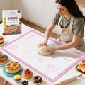 Silicone Baking Mat with 10 Recipes, Pastry Mat by Bredominant