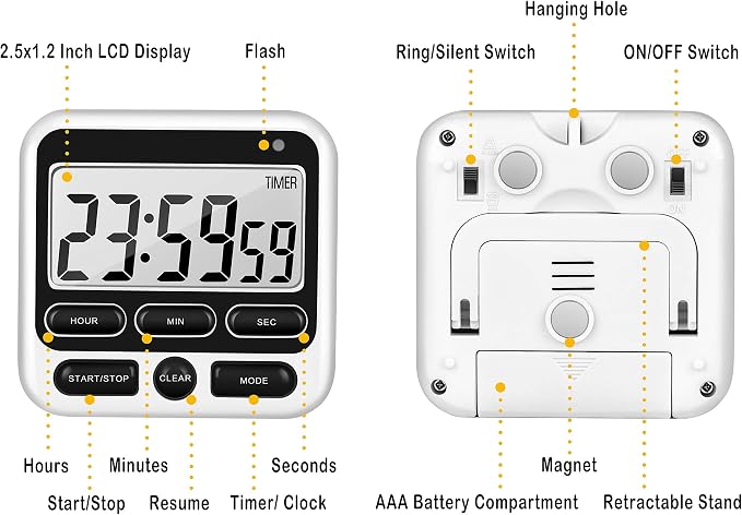 KTKUDY Digital Kitchen Timer - Image 7
