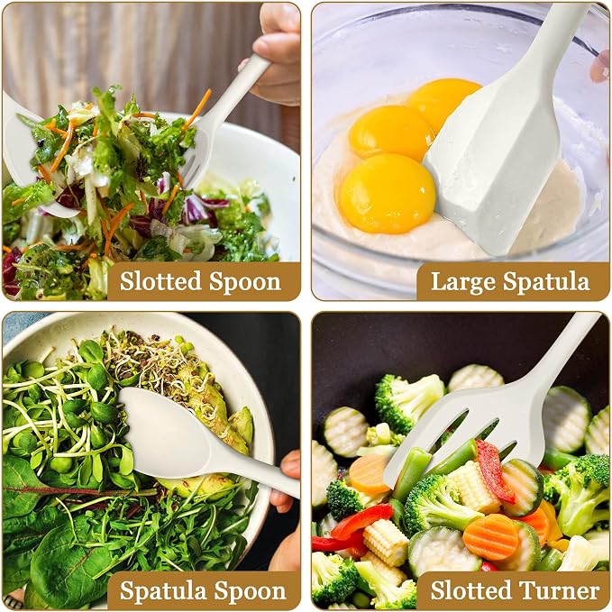 LIANYU 8Pcs Kitchen Cooking Utensils Set, Silicone Utensil Sets, Heat Resistant - Image 5