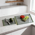 Glass Cutting Boards for Kitchen, European Grey Glass Paired by TemperedGlassManufacturer