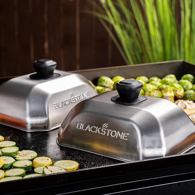 Blackstone 5207 Rectangle Basting Cover Small 2-Pack Griddle Accessories - Image 2