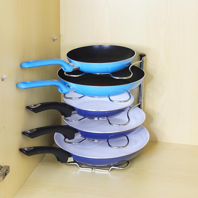 Simple Houseware Cabinet Pantry Pot and Pan Organizer Holder Rack - Image 4