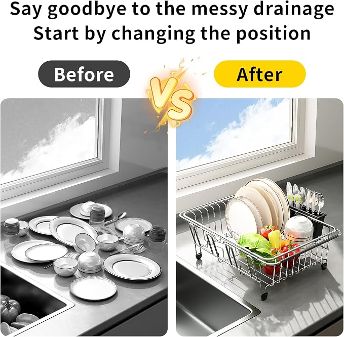 PureBox Expandable Over The Sink Dish Drying Rack - Image 7
