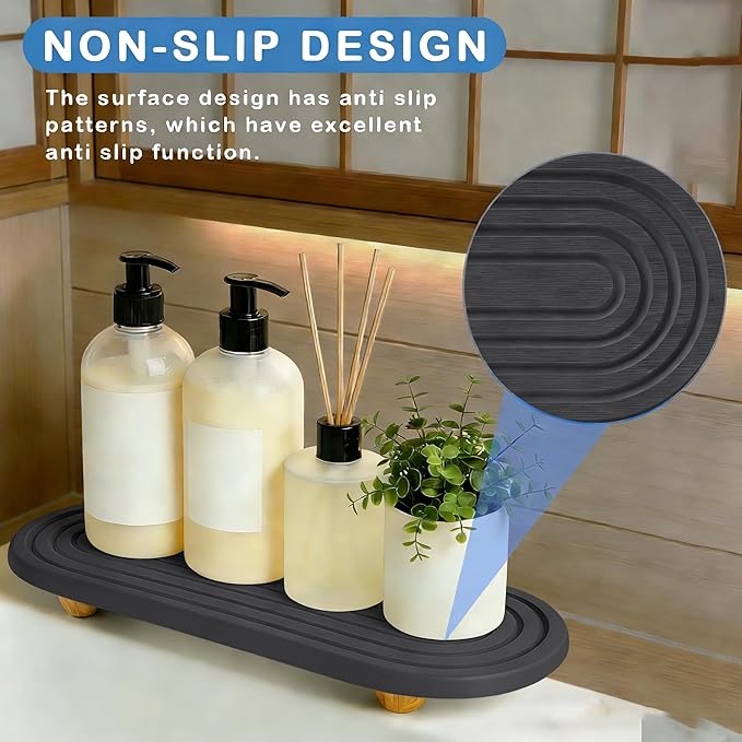 Instant Dry Sink Tray, Anti-Slip Stone Sink Caddy, Durable Kitchen Sink - Image 7