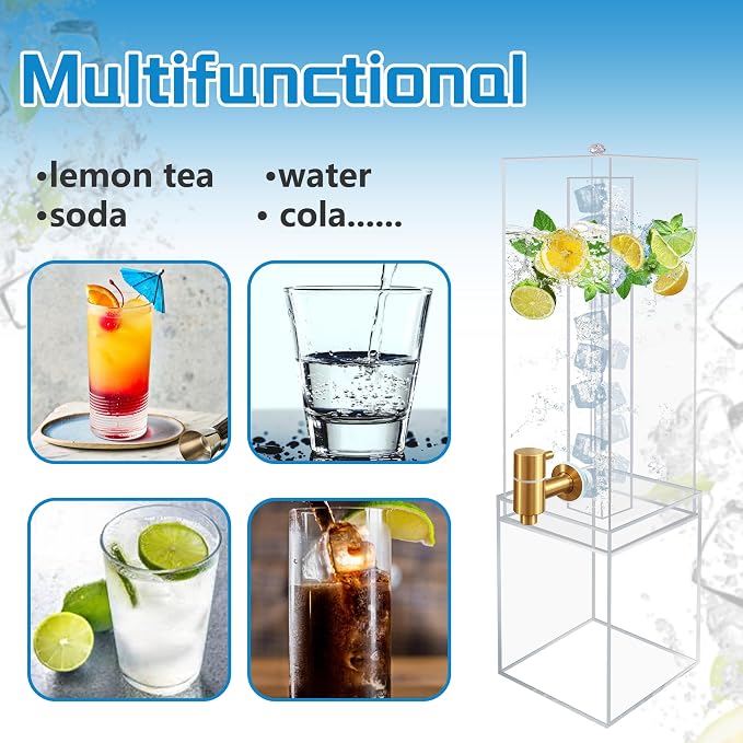 2 Gallon Large Drink Dispenser, Drink Dispenser - Image 7