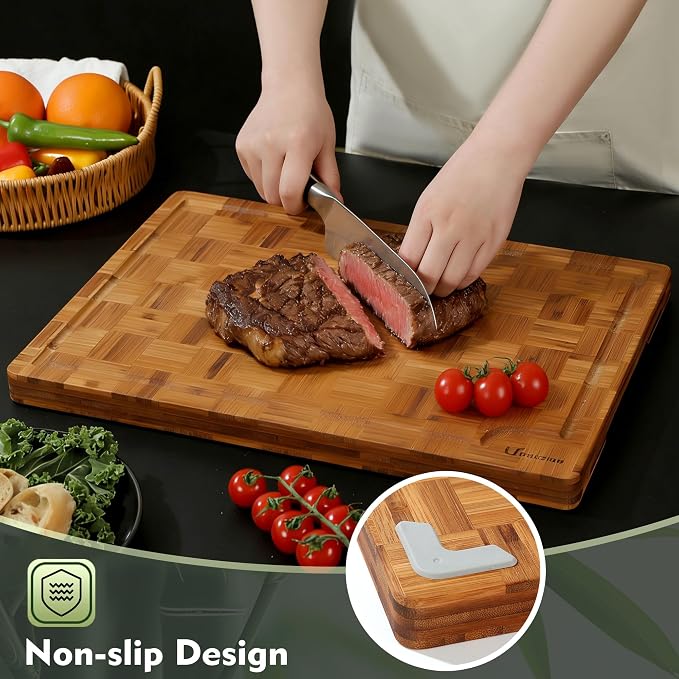XXXLarge Bamboo Cutting Boards Charcuterie Board Best Non Toxic Large Butcher - Image 8