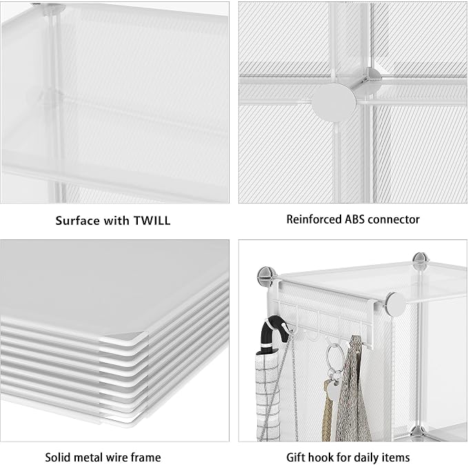 AWTATOS Cube Storage Organizer, Closet Organizers and Storage, 6 Cube Shelves - Image 7
