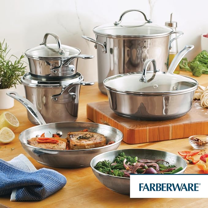 Farberware Millennium Stainless Steel 10-Piece Cookware Set - Image 8