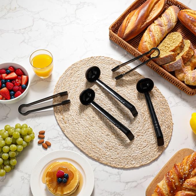 12 Pieces Plastic Serving Utensils Set Including 6 Pcs 1 oz Small Ladle and 6 - Image 5