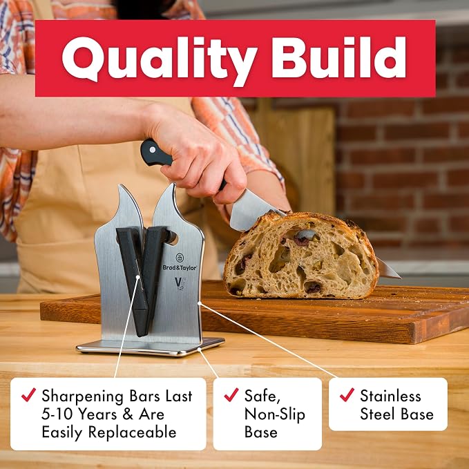 Brod & Taylor VG2 Professional Knife Sharpener | 3-Action Tungsten Carbide - Image 7