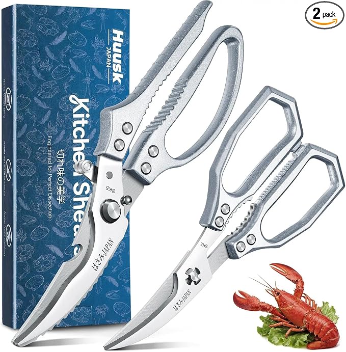 HUUSK Silver Kitchen Scissors Set by HuuskKnife