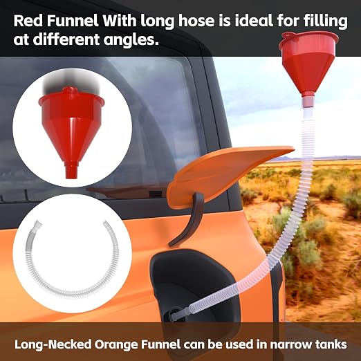 KJE 19 Pcs Automotive Funnel Set, Spout Replacements, Plastic Wide Mouth - Image 6