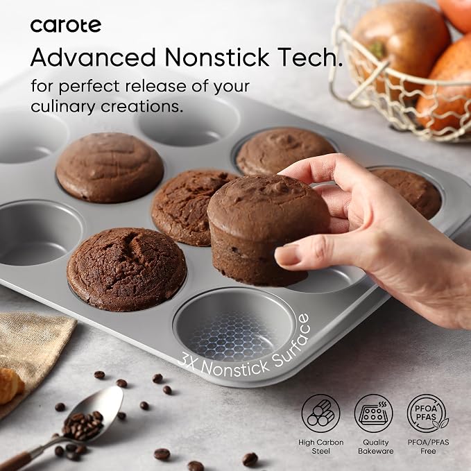 CAROTE 7-Piece Nonstick Stackable Baking Pans Set - Image 4