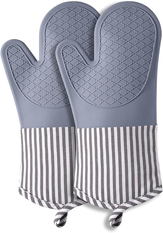 Silicone Oven Mitts, Heat Resistant Oven Gloves by FunSiltasy