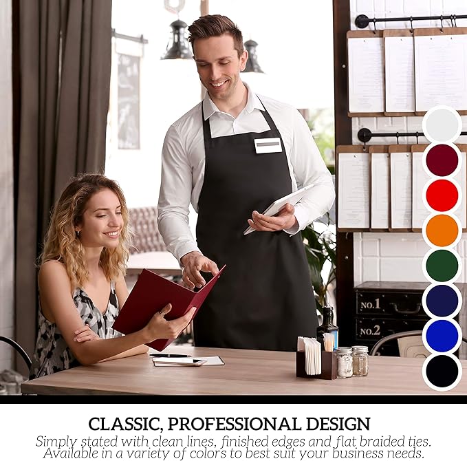 GREEN LIFESTYLE 12 Pack Professional Chef Apron – Grilling Aprons - Image 7