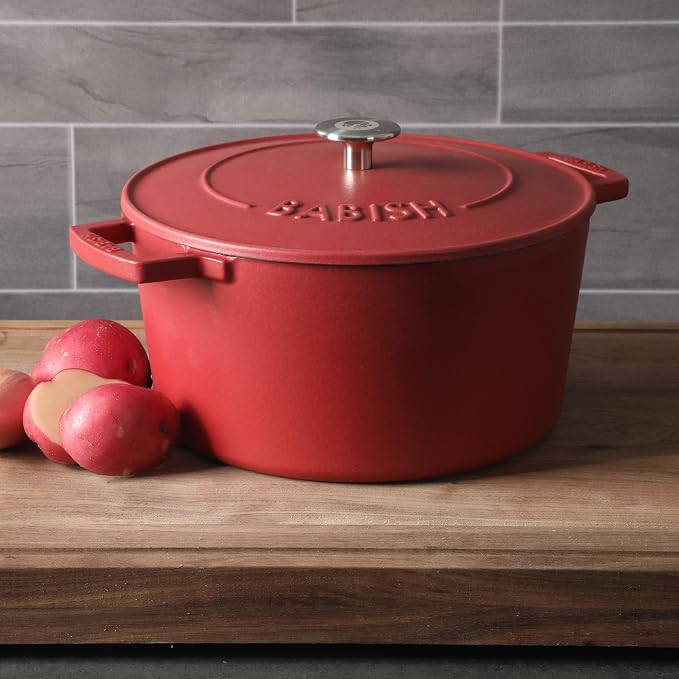 Babish 6-Quart Round Enameled Cast Iron Dutch Oven - Image 2